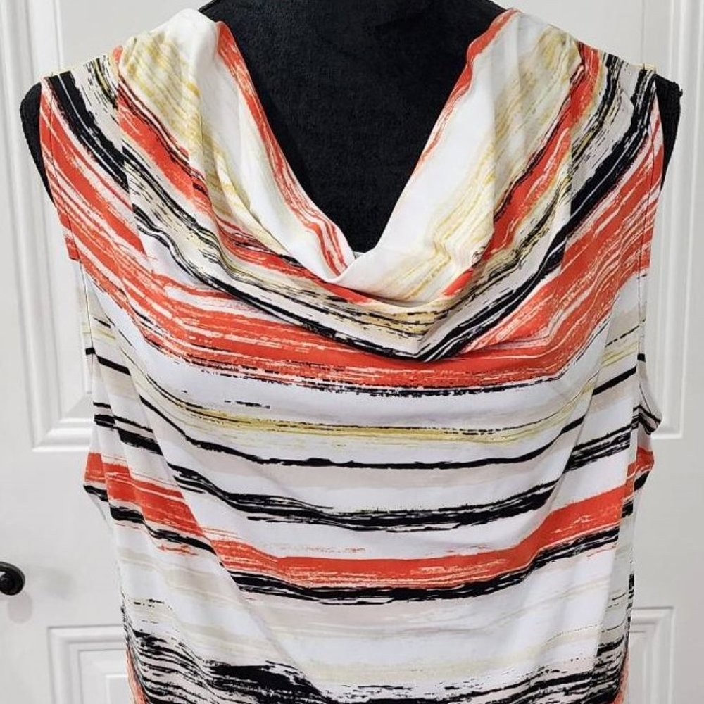 Black Label - White Multi-Color Blouse - Large